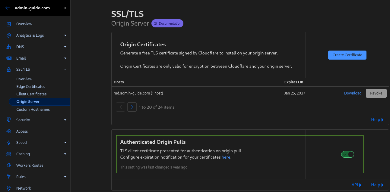 Cloudflare Origin Pull